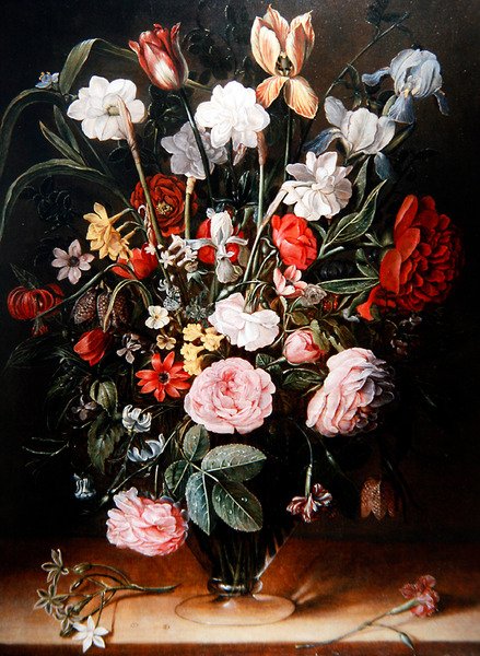 Bir Natürmort Lale ve Anemon (panelde yağlı boya) by Isaac Soreau