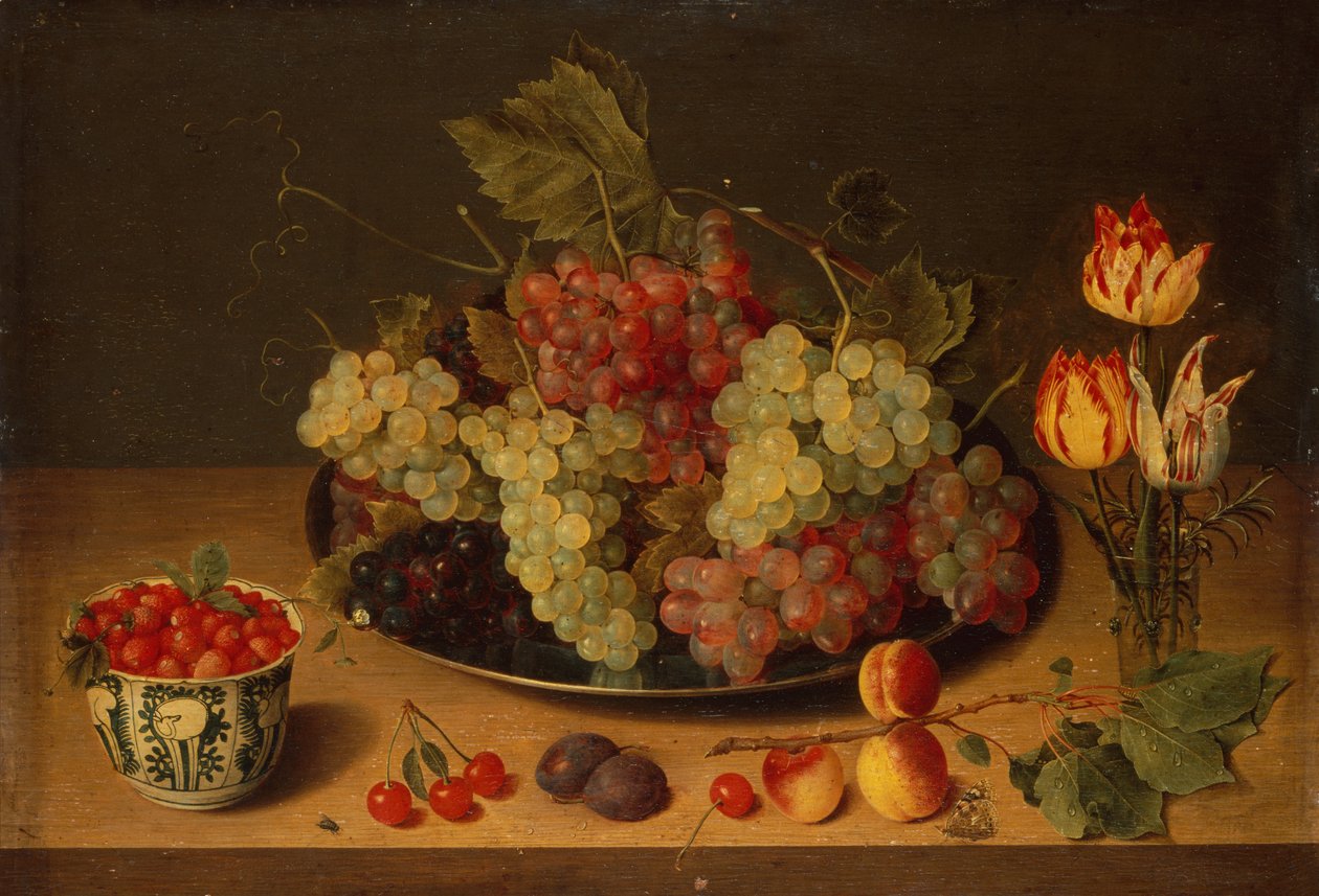 Meyve ve Çiçeklerle Natürmort (yağlı) by Isaac Soreau