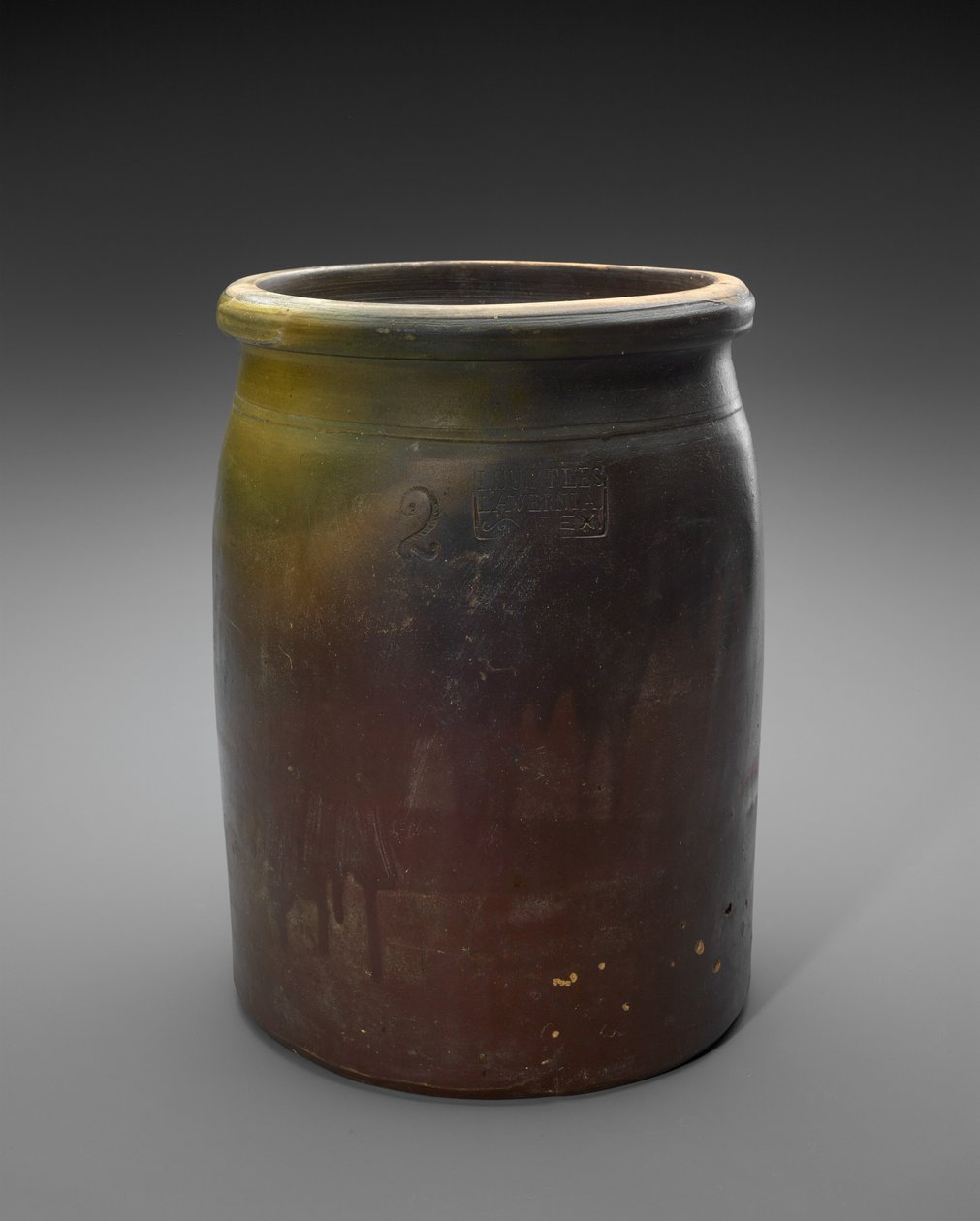 çömlek, c. 1873-1882 (slip-sırlı çömlek) by Isaac Suttles Pottery