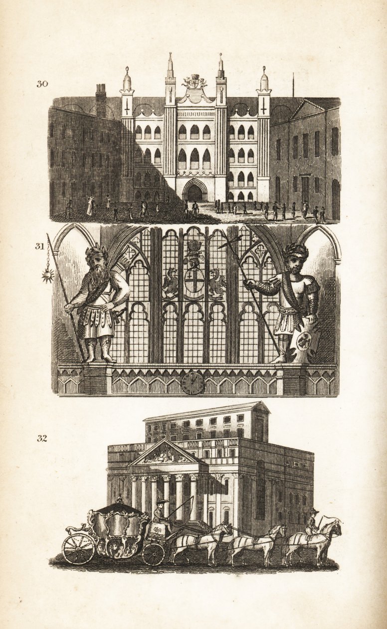 Londra Guildhall, Yecüc ve Mecüc ve Malikane Evi by Isaac Taylor