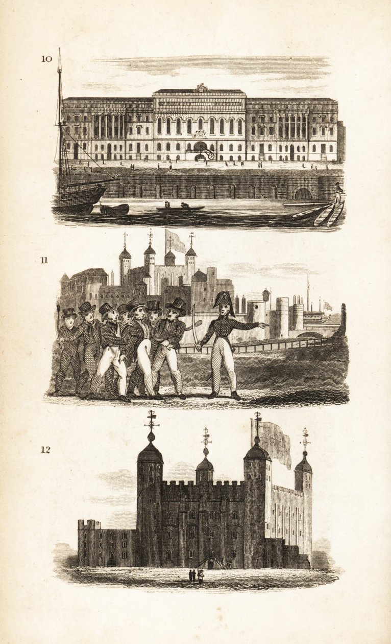 Gümrük Binası, Basın Çetesi ve Londra Kulesi by Isaac Taylor