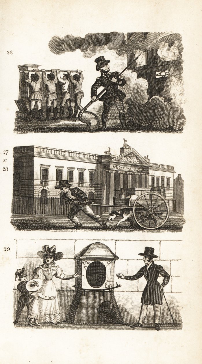 İtfaiye, Bir Kamyona Eşya Çekme, Doğu Hindistan Evi ve Londra Taşı by Isaac Taylor