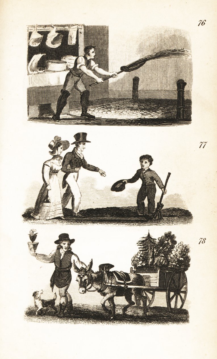 Sokakları Sulamak, Geçitteki Küçük Çocuk ve Saksı Adam by Isaac Taylor