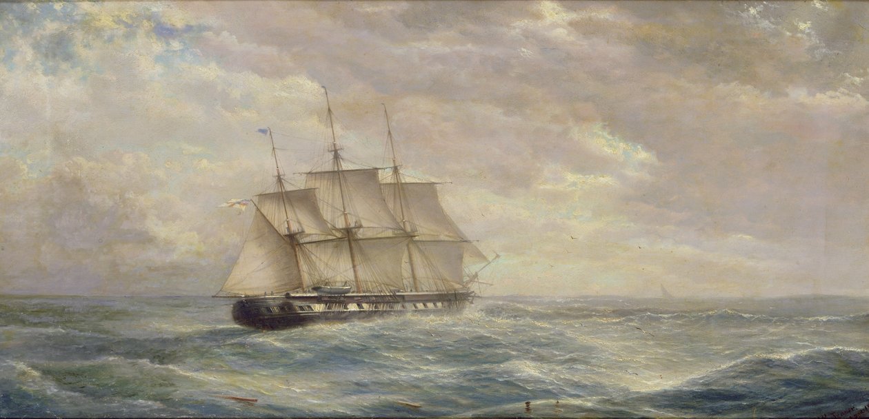 Açık Denizlerde İngiliz Gemisi, 1876 by Isaac Walter Jenner