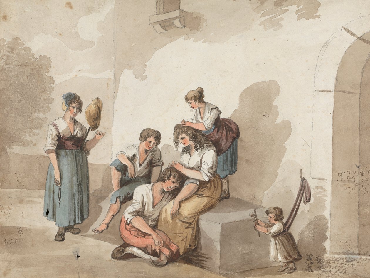 "Pinnelli'den Sonra" (Bir Evin Dışındaki Köylü Grubu) by Isaac Weld