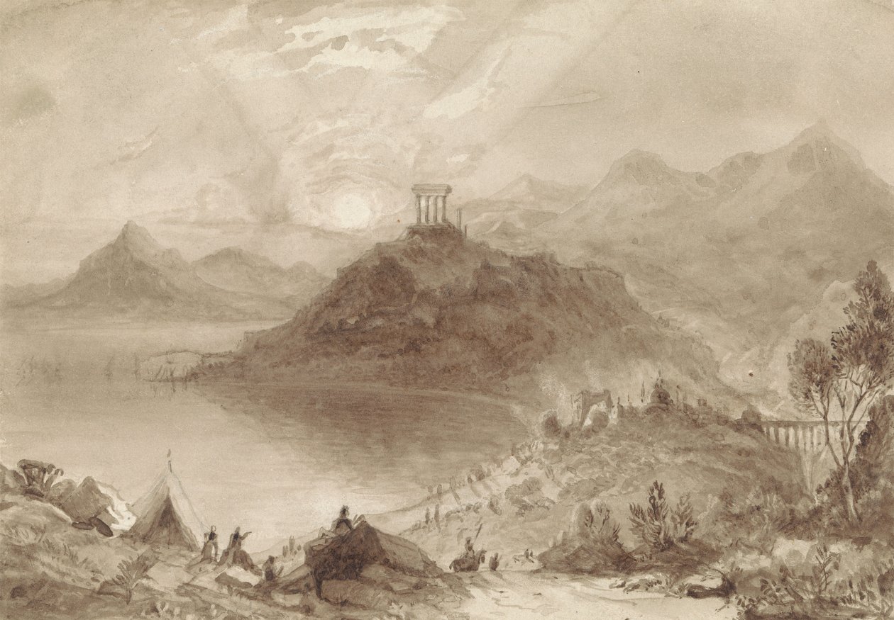 Tapınaklı Klasik Manzara by Isaac Weld