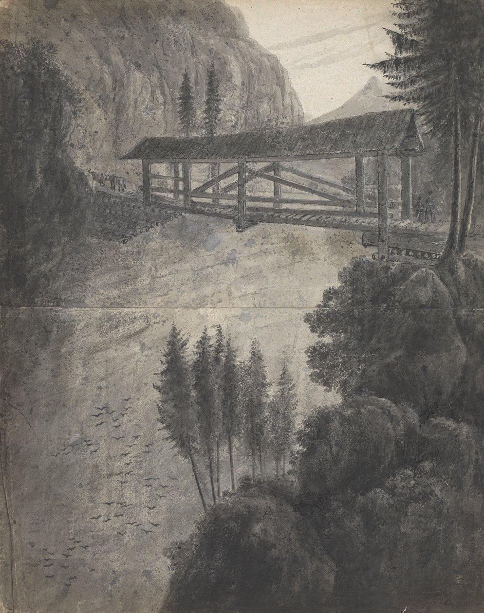Grisons/ Glarnisch (İsviçre) Dağlarına Bakmak by Isaac Weld