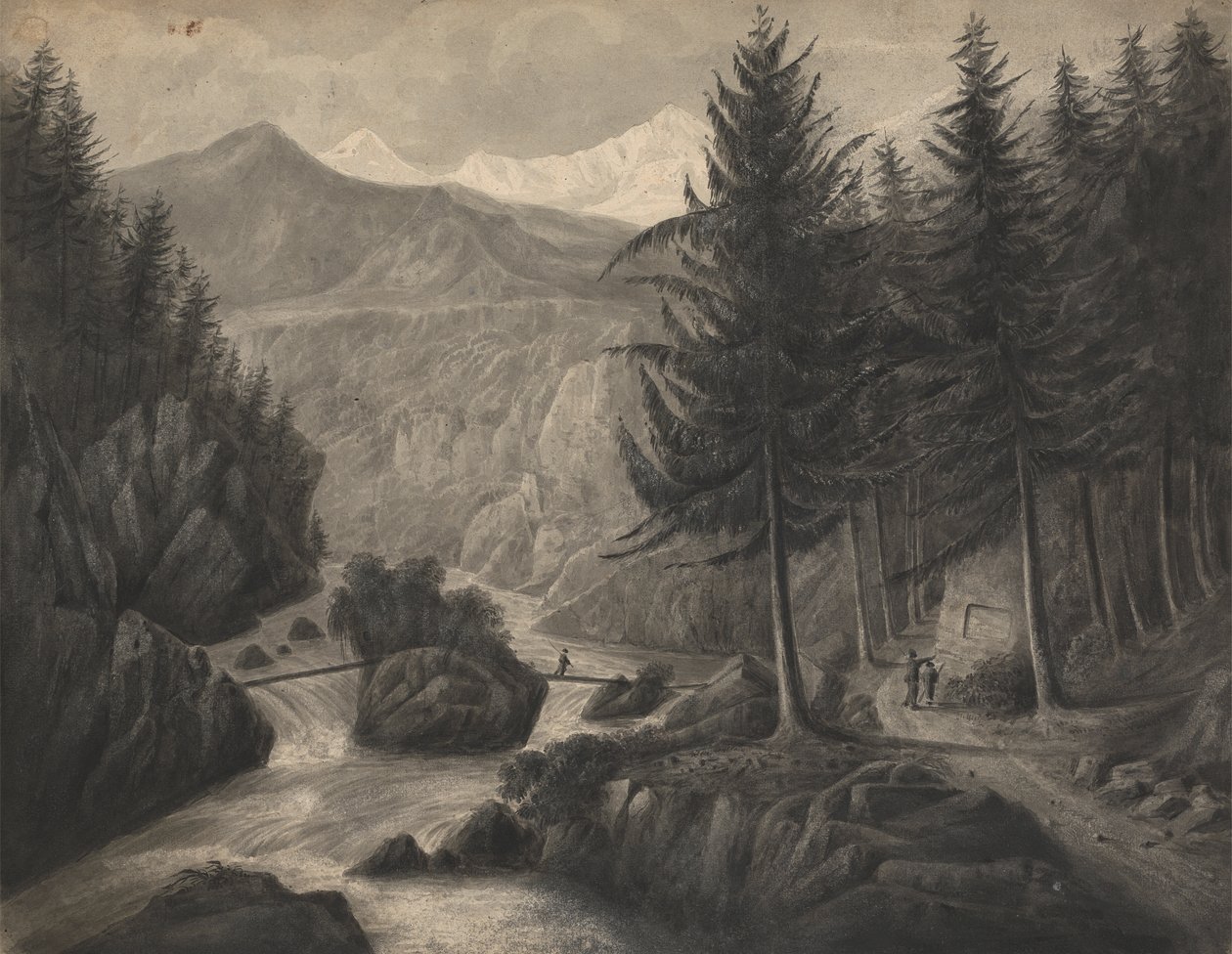 Zwcilutzen'de - Yakın Interlaken/Bern Kantonu/Uzaktaki Jungfrau by Isaac Weld