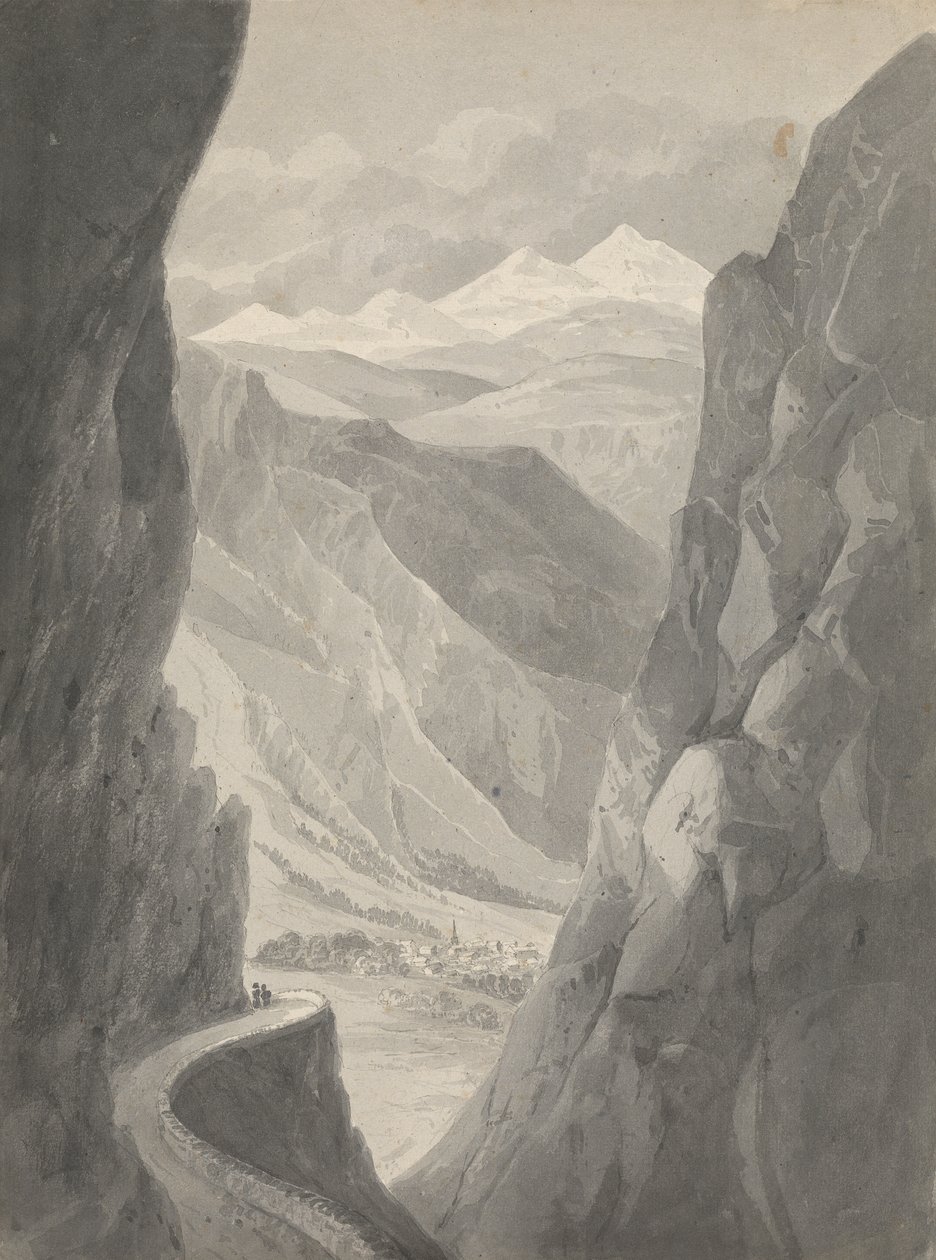 Gemmi Geçişi/ Leukas Bad'e (İsviçre) Azalan by Isaac Weld