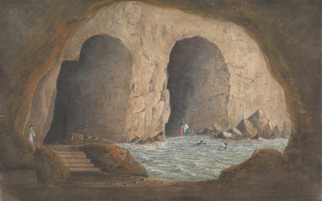Syrini Mağaralarının Görünümü - Sorrento/ Napoli Körfezi by Isaac Weld