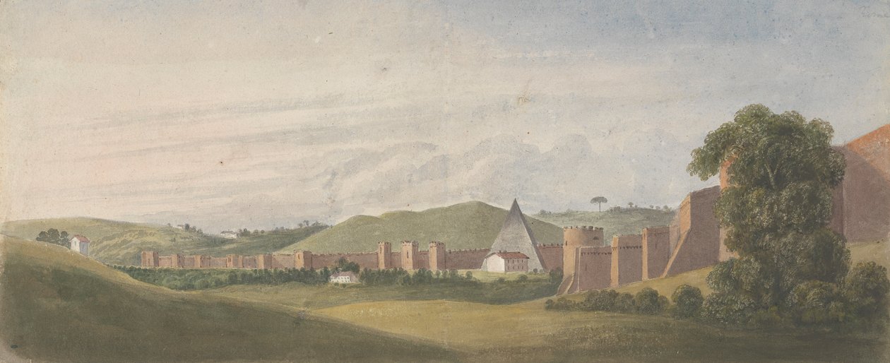 Roma Surları: Cestius Piramidi ile Aurelian Duvarı by Isaac Weld
