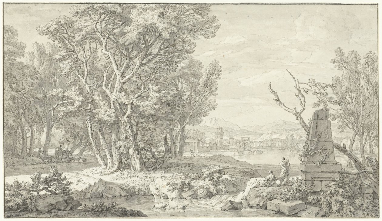 Arkadya manzarası by Isaac de Moucheron