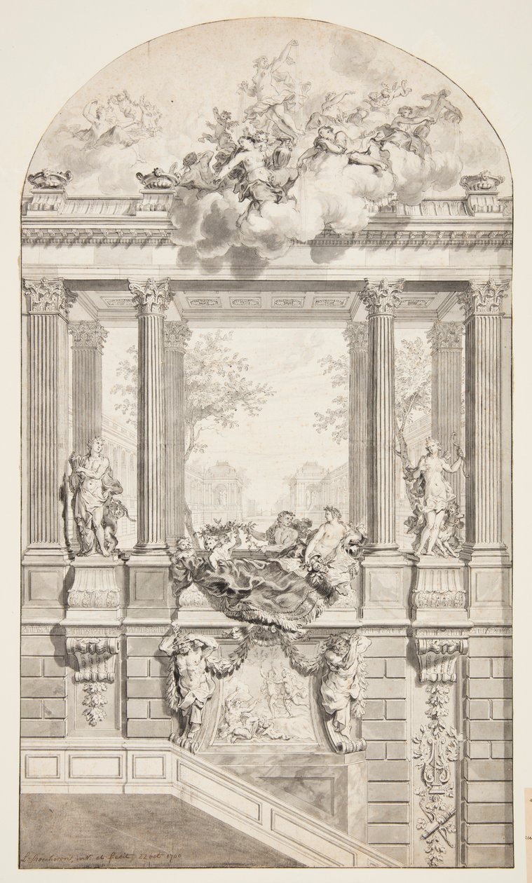 Merdiven Tasarımı, Voorst Kalesi, Lahey, Hollanda by Isaac de Moucheron