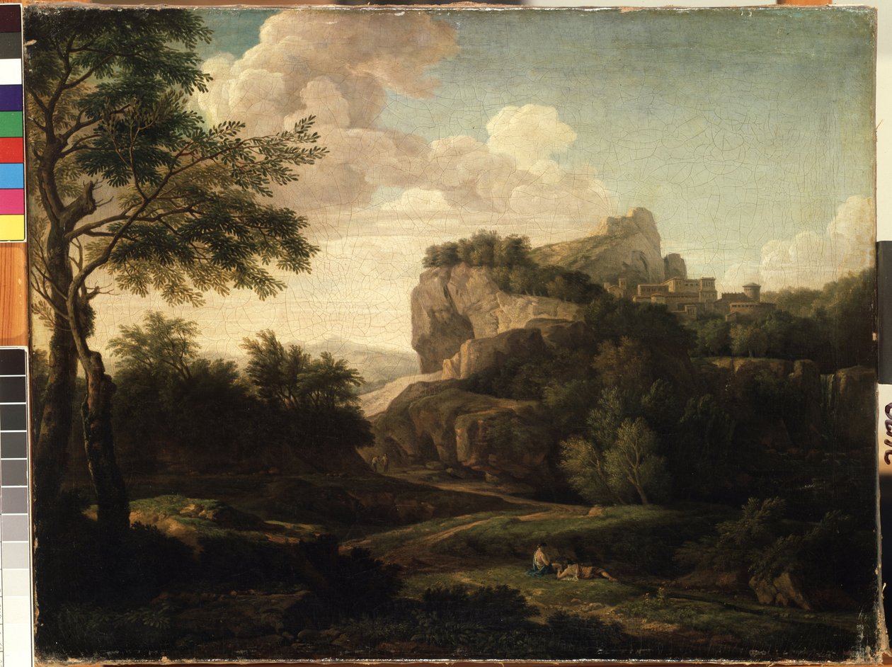 Isaac de Moucheron (1667-1744) 18. Yüzyıl Mikalojus Konstantinas Ciurlionis Güzel Sanatlar Müzesi, Kaunas, Litvanya "Peyzaj" tablosu by Isaac de Moucheron