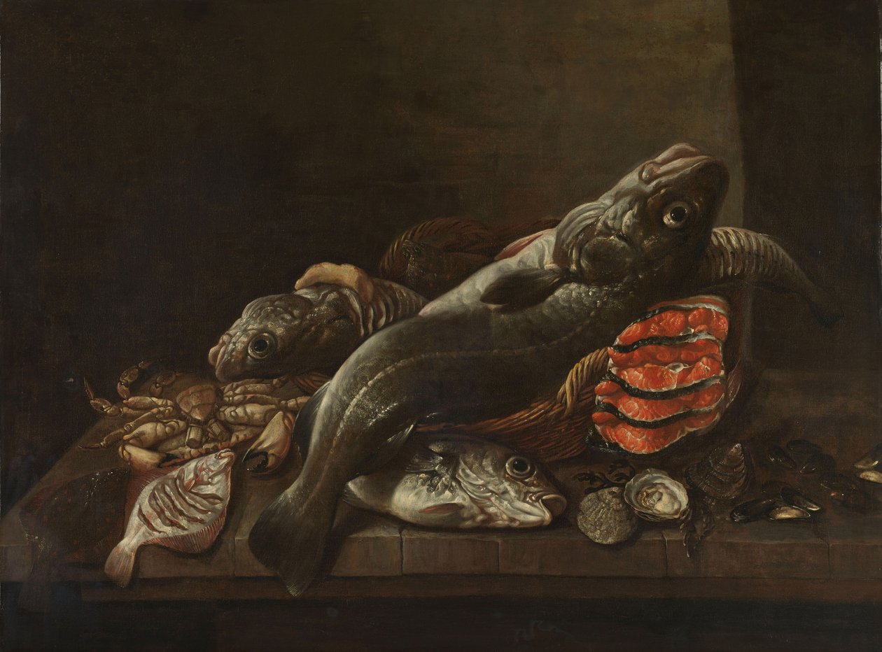 Balıklı Natürmort by Isaac van Duynen