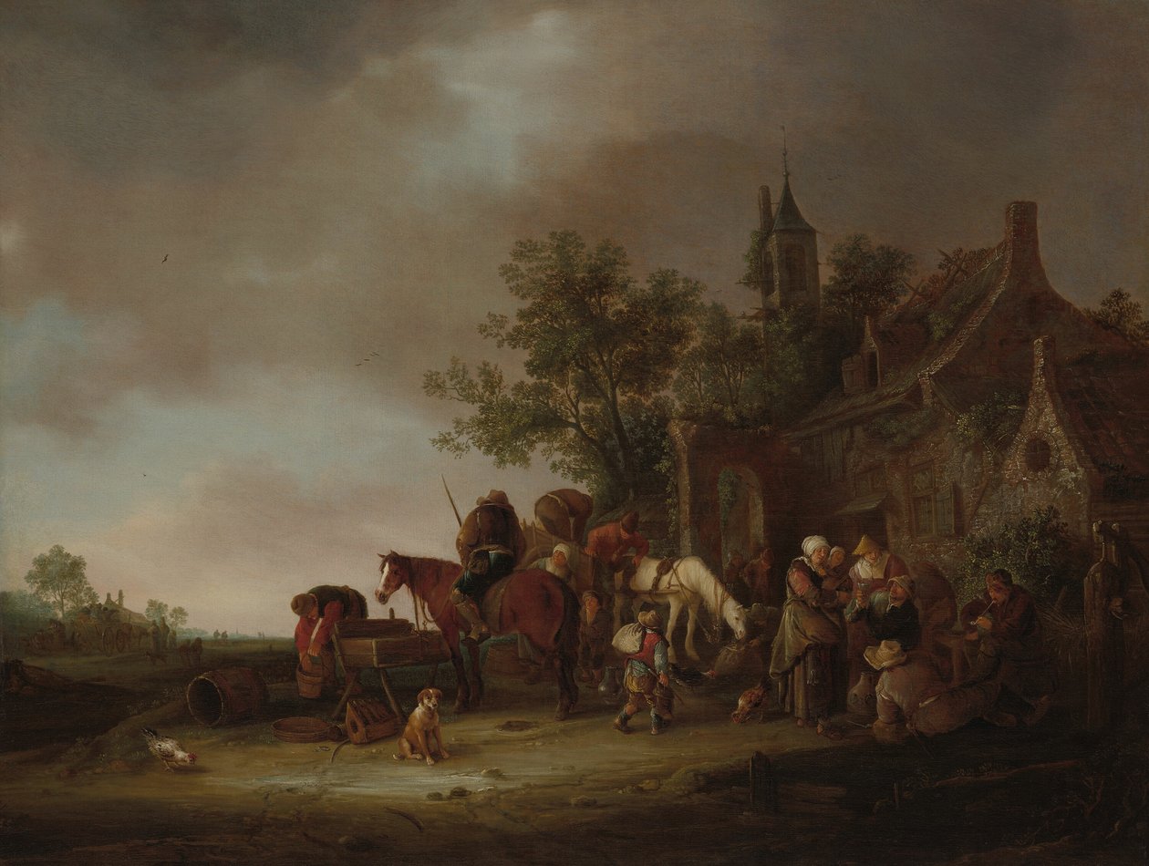 Bir Han'da Duran Gezginler by Isaac van Ostade