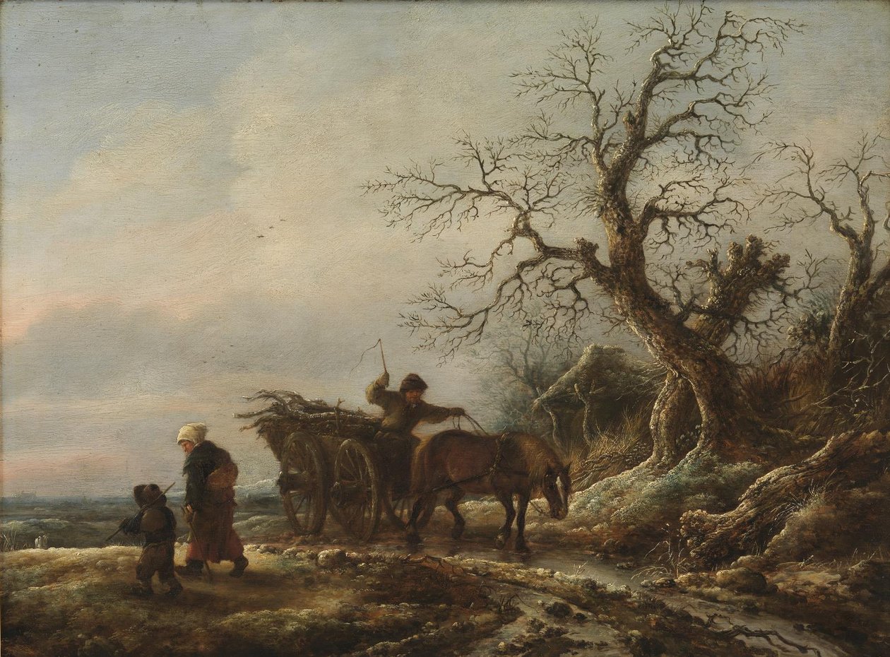 Bir Kış Manzarası by Isaack van Ostade