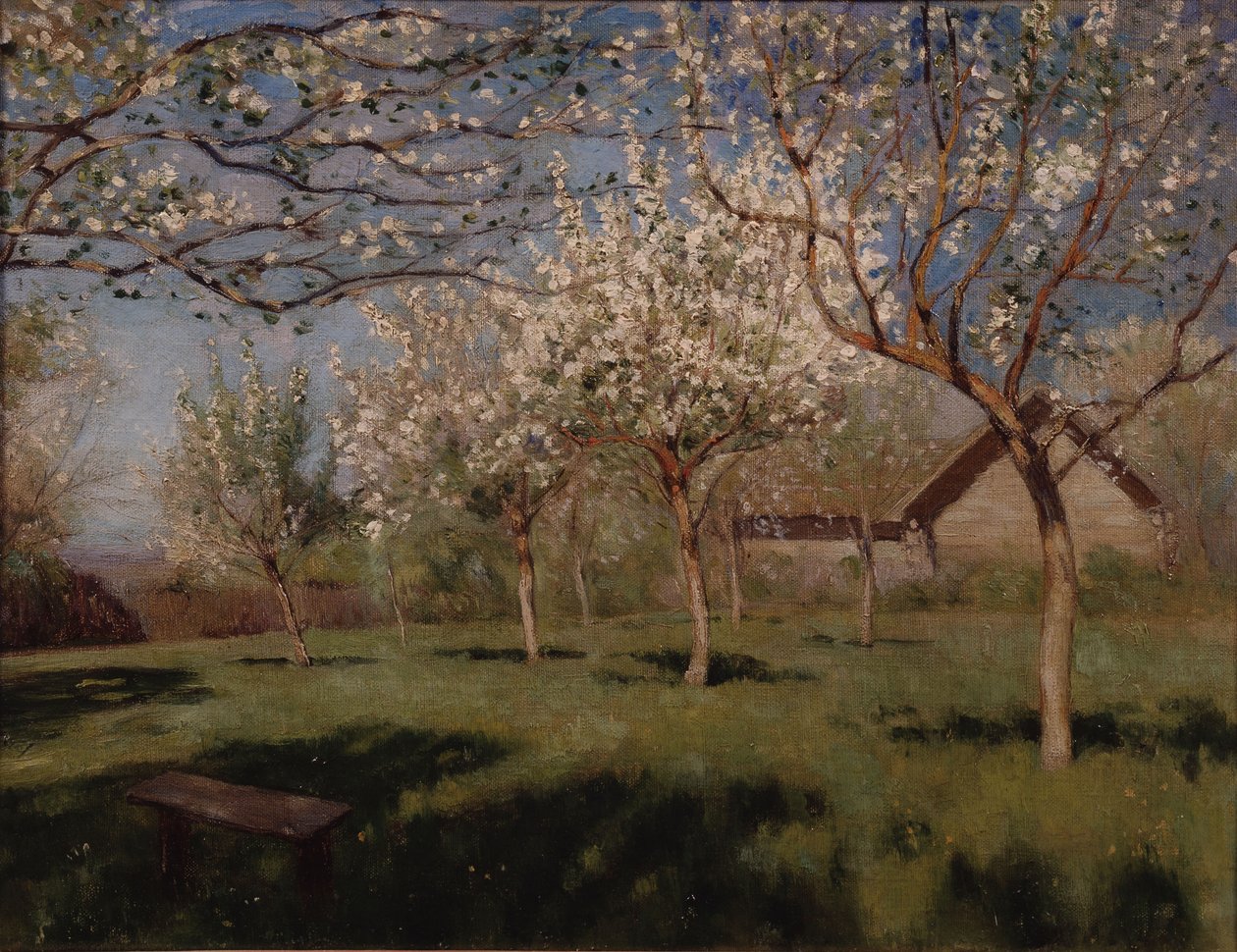 Elma ağaçları çiçek açıyor by Isaak Ilyich Levitan