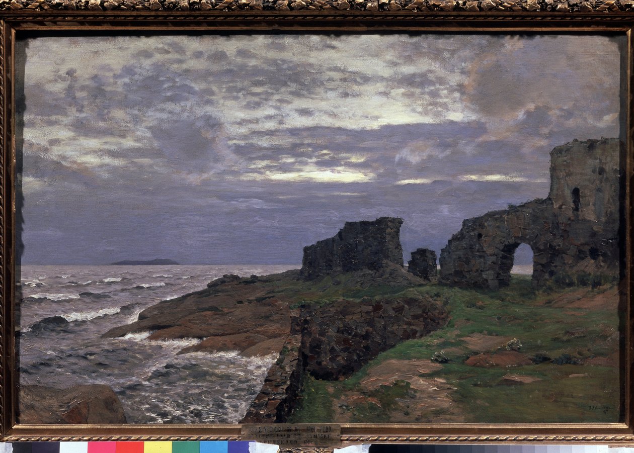 Geçmişin Kalıntıları, Alacakaranlık, Finlandiya - Tablo Isaak (Isaac) Ilyich Levitan (1860-1900), tuval üzerine yağlı boya by Isaak Ilyich Levitan