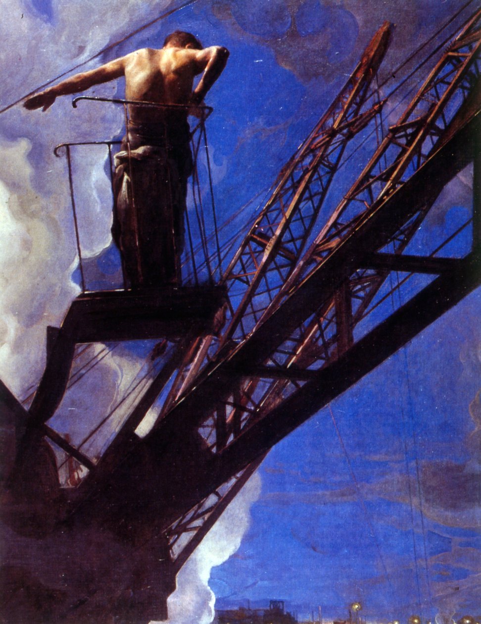 İnşaat işçisi by Isaak Israilevich Brodsky