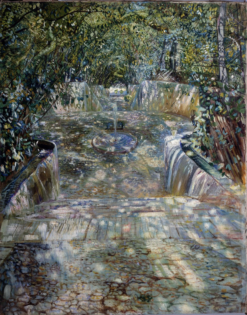 "La Fontaine" Painture de Isaac Izrailevich Brodsky (Brodsky) (1884-1939) 1909 Bölgesel Sanat Müzesi, Rostov on Don by Isaak Israilevich Brodsky