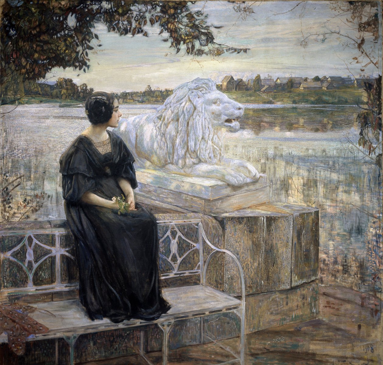 Sanatçının Karısının Portresi. Tablo Isaak Izrailevich Brodsky (Brodsky) (1884-1939), tuval üzerine yağlıboya, 205 x 203,5 cm by Isaak Israilevich Brodsky