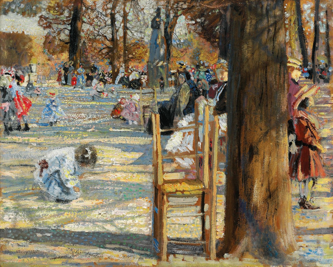 İlkbaharda Lüksemburg Bahçeleri by Isaak Israilevich Brodsky