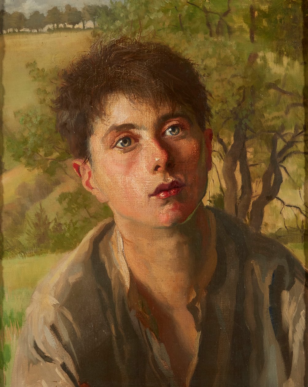 Genç Çoban Çocuk (tuval üzerine yağlı boya) by Isabel Codrington