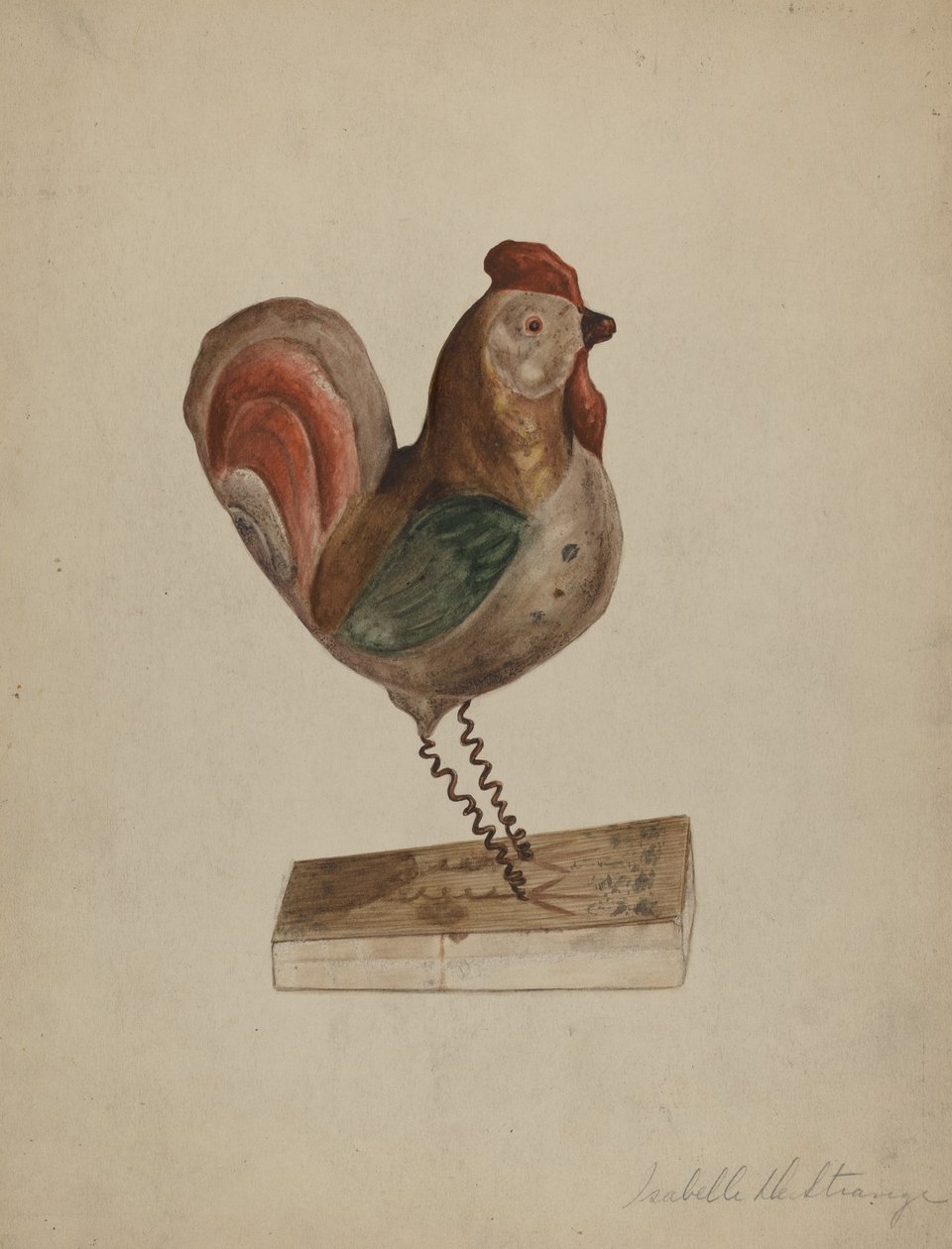 Pa. Körüklü Alman Oyuncak Horoz by Isabelle De Strange