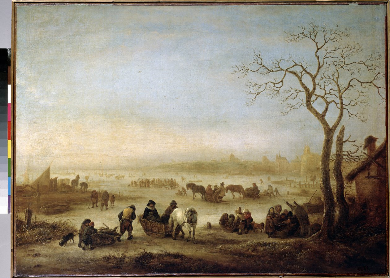 Lac Gele (Donmuş Göl). Peinture de Isaac van Ostade (1621-1649) by Isack van Ostade