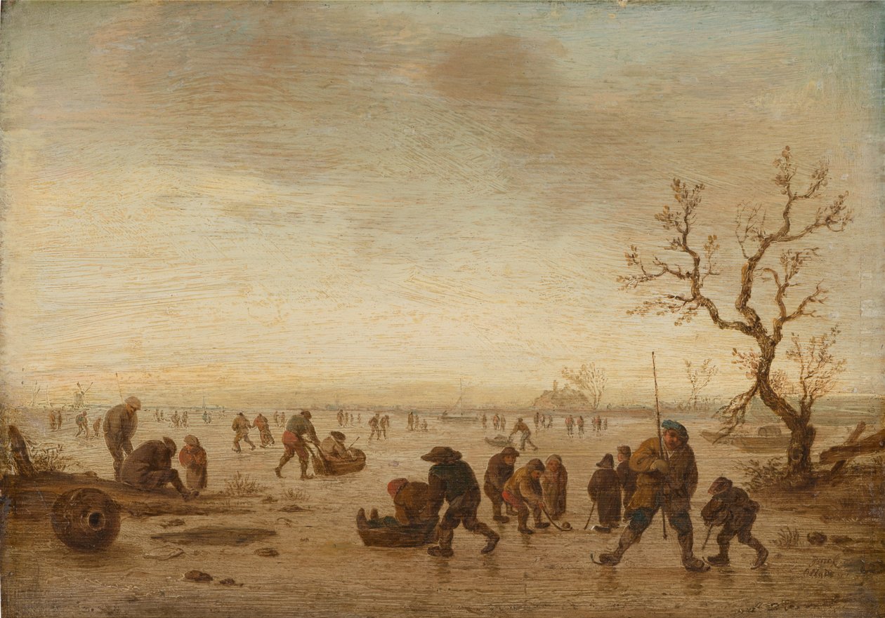 Buzda Patenciler, c.1642-45 (meşe ağacı üzerine yağlıboya) by Isack van Ostade