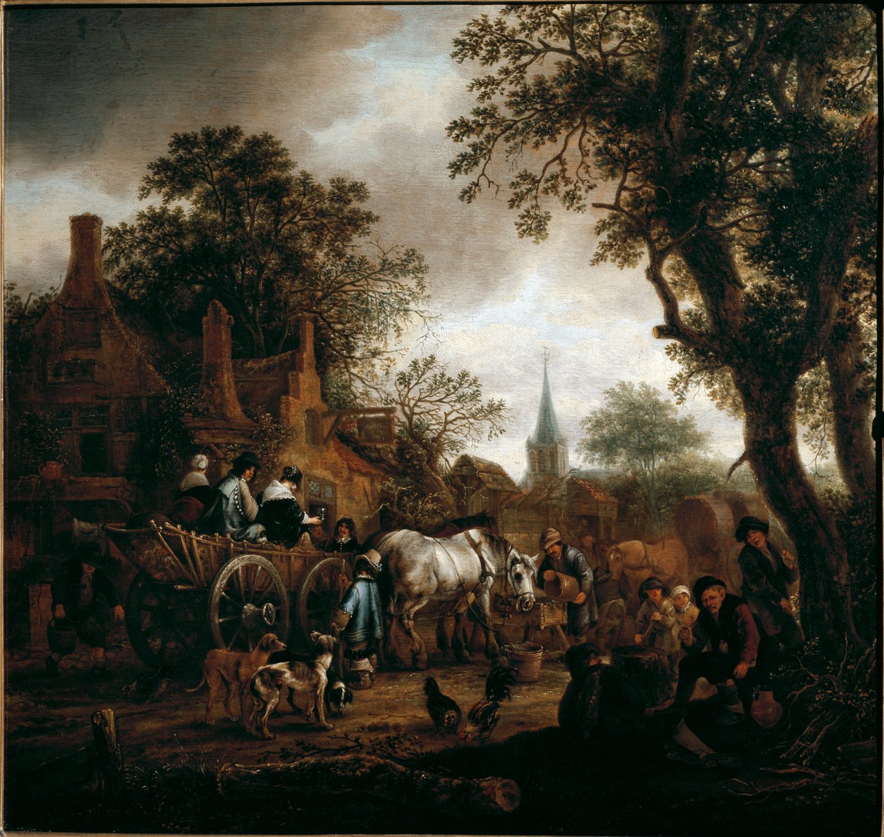 Pansiyonda mola (tuval üzerine yağlı boya by Isack van Ostade