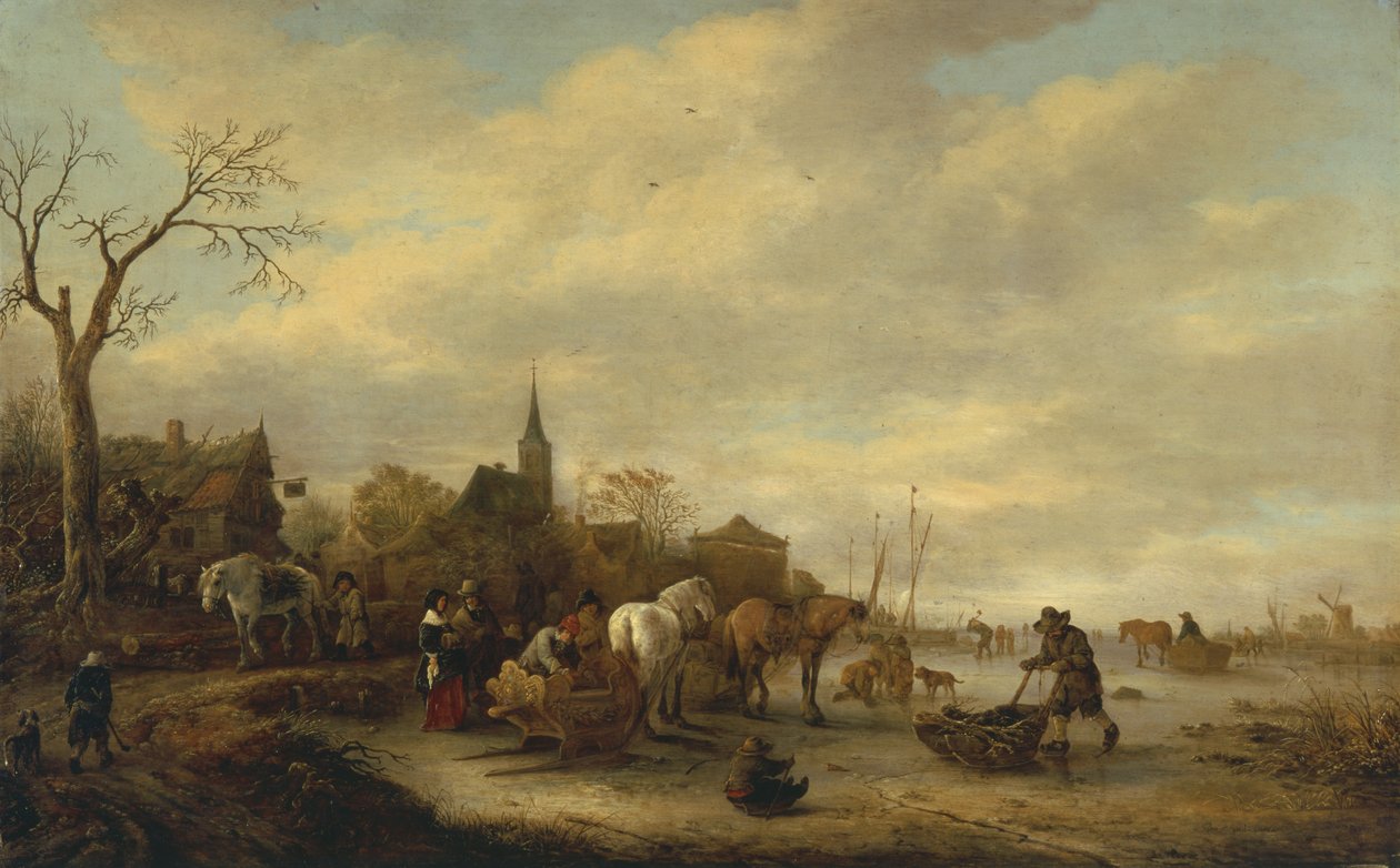 kış sahnesi by Isack van Ostade