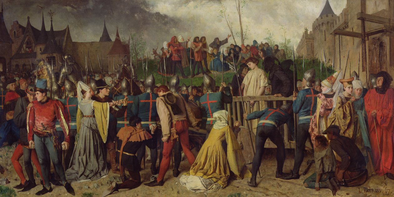 Joan of Arc (1412-31) Ölümüne Yol Açarken, 1867 by Isidore Patrois