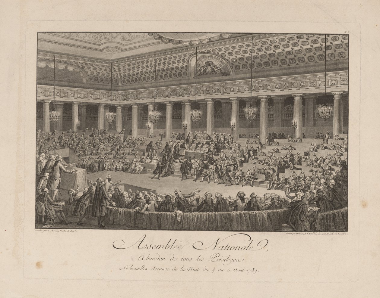4 Ağustos 1789 Gecesi Millet Meclisinde, 1790 by Isidore Stanislas Helman