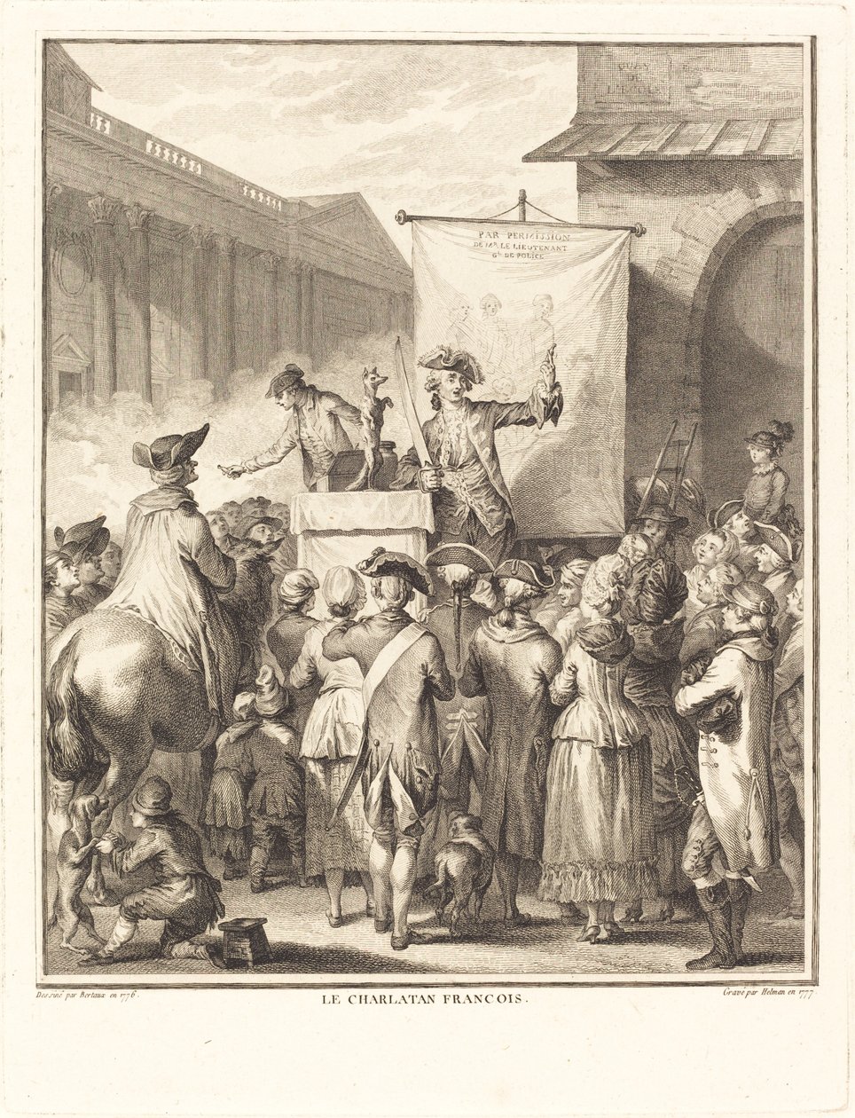 Fransız şarlatanı by Isidore Stanislas Helman after Jean Duplessi Bertaux