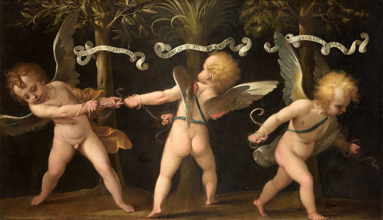 Kanatlı meleklerle alegori, c. 1635. by Isidoro Bianchi