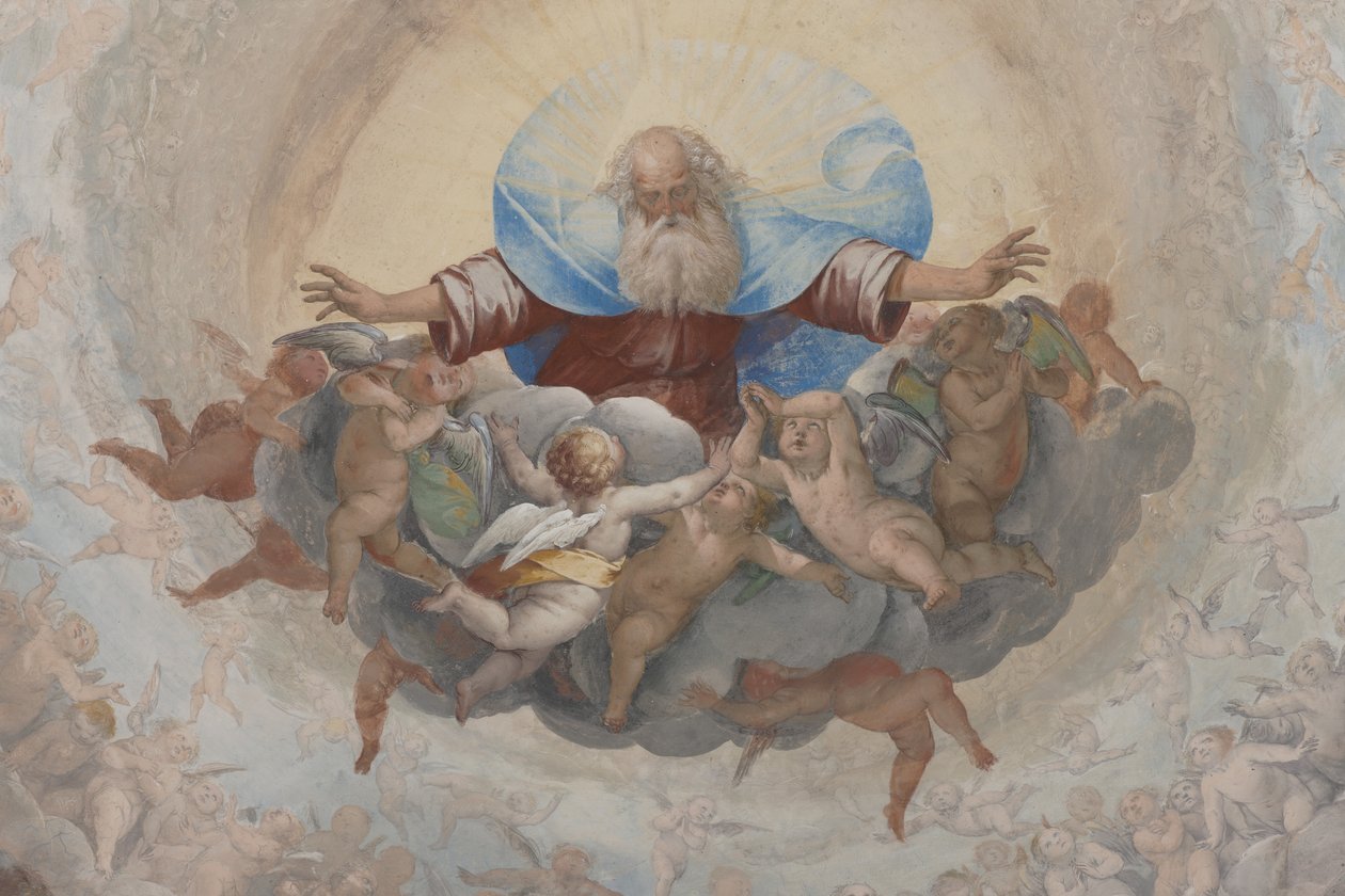 Tanrı ve aşk tanrısı, c.1623-34 (3496185 detayı) by Isidoro Bianchi
