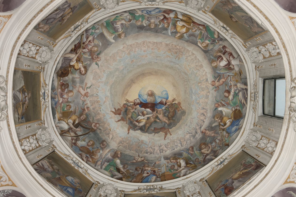 Ebedi Baba ile Cennet, c.1623-34 (fresk) (3496185 detayı) by Isidoro Bianchi