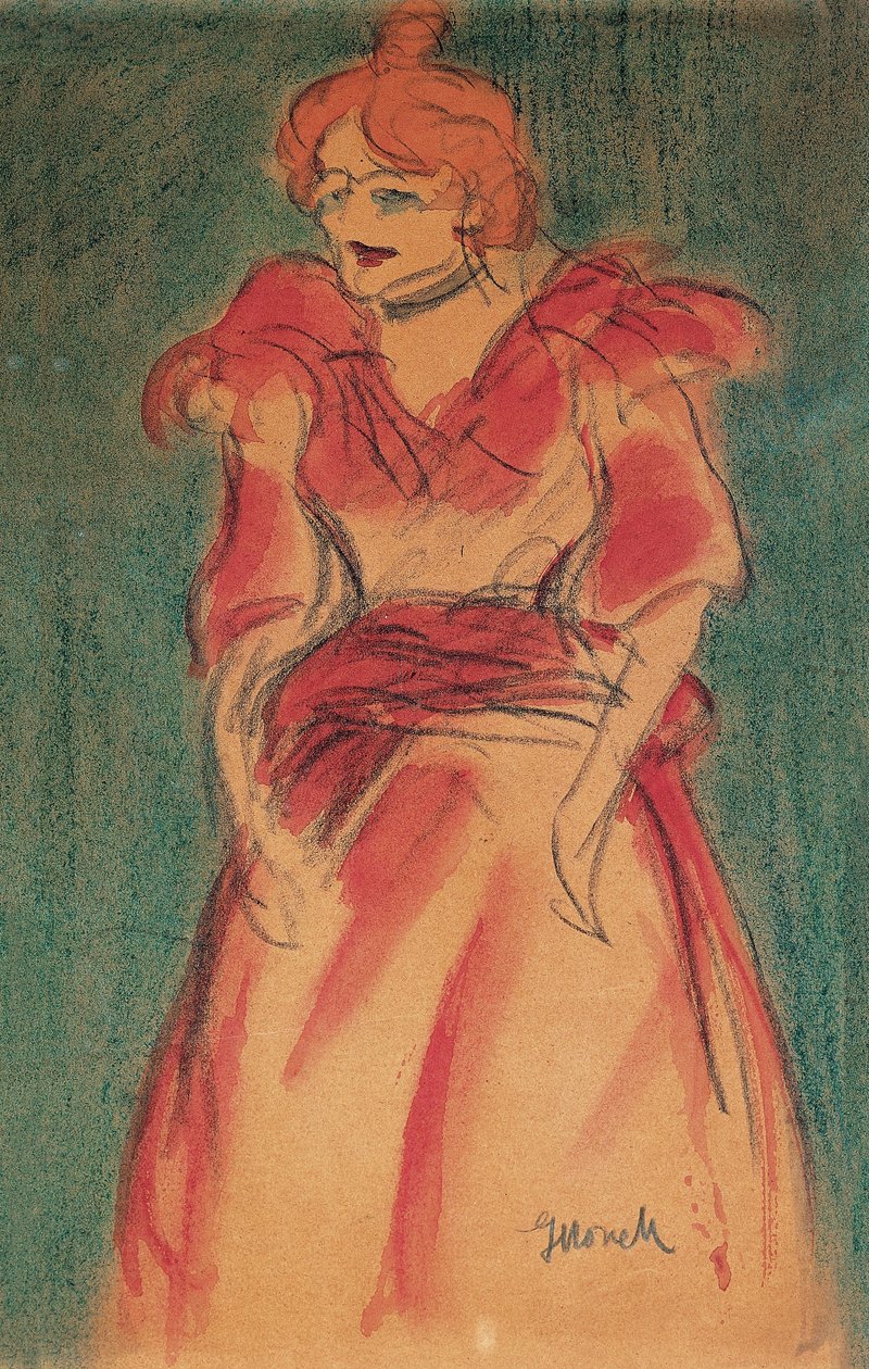 kabare şarkıcısı by Isidre Nonell