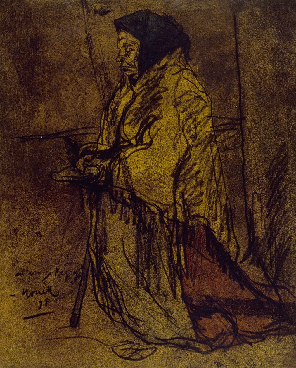 Zavallı kadın dua by Isidre Nonell