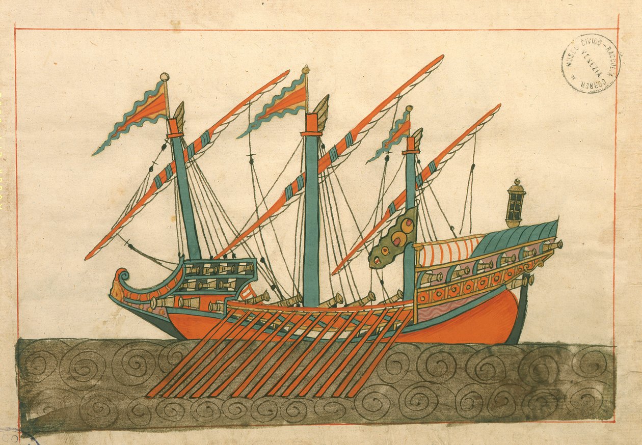 Ms. cicogna 1671, bir Türk kadırgasını tek bir ışıkla betimleyen 