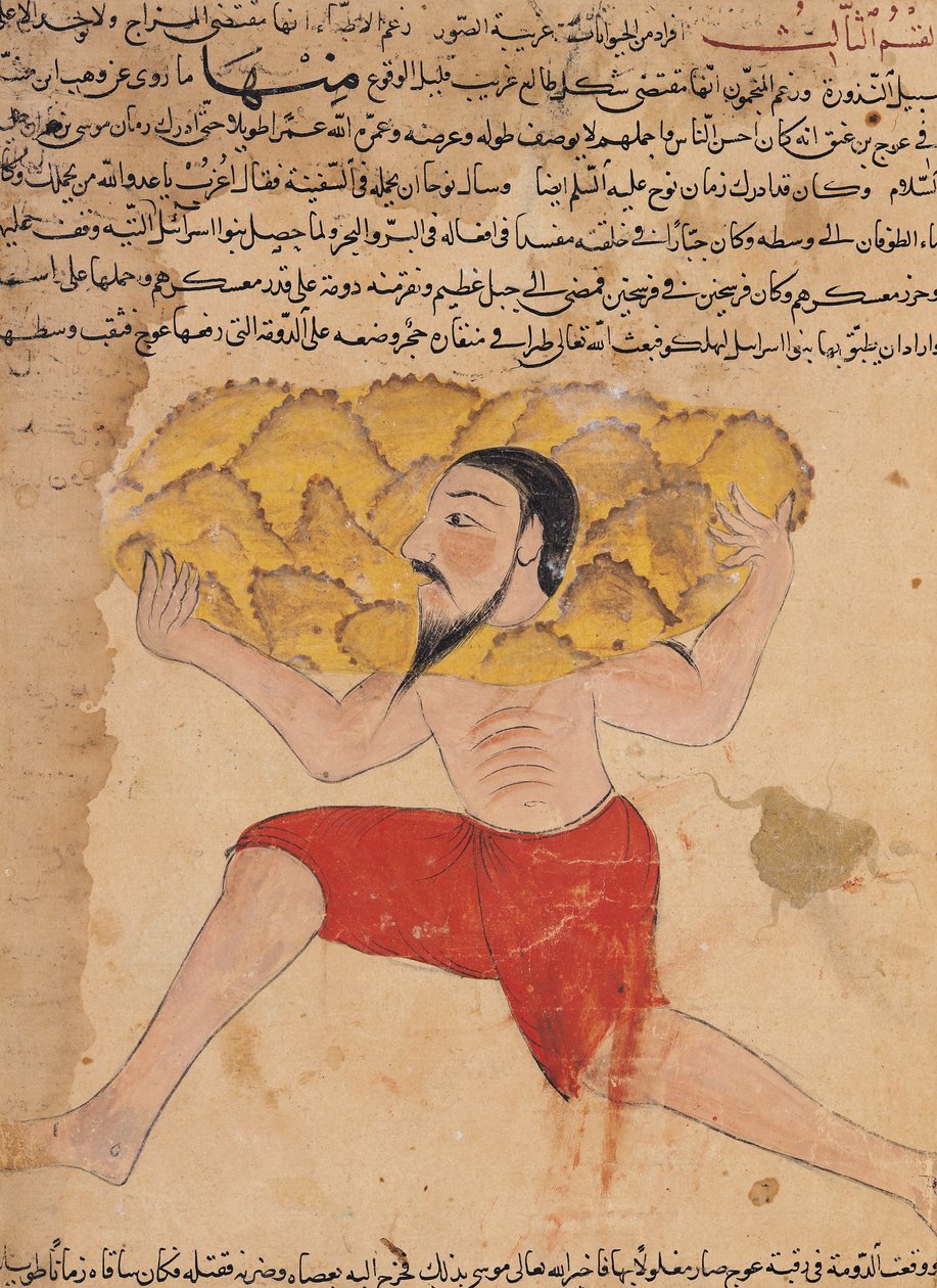 Bayan E-7 fol.212a Dev Taşıyan Dağlar, Zakariya