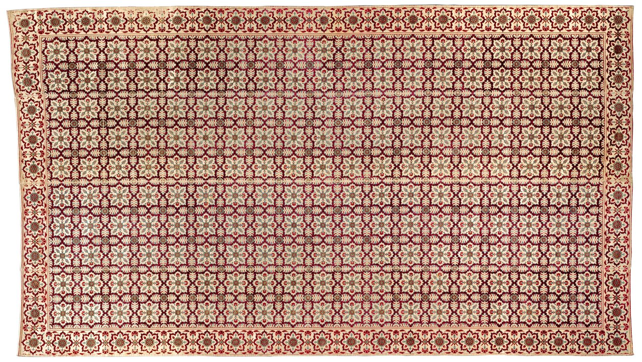 Yaz Zemin Kaplaması, c.1650 (kadife ve metal ipli ipek) by Islamic School