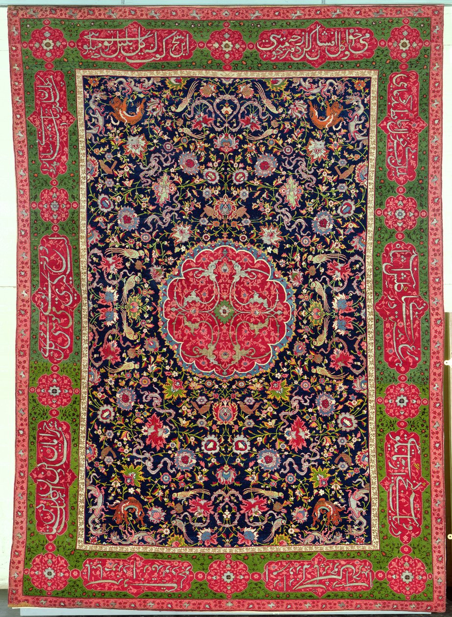 Tuzlu Halı, c.1588-98 (ipek ve yün) by Islamic School