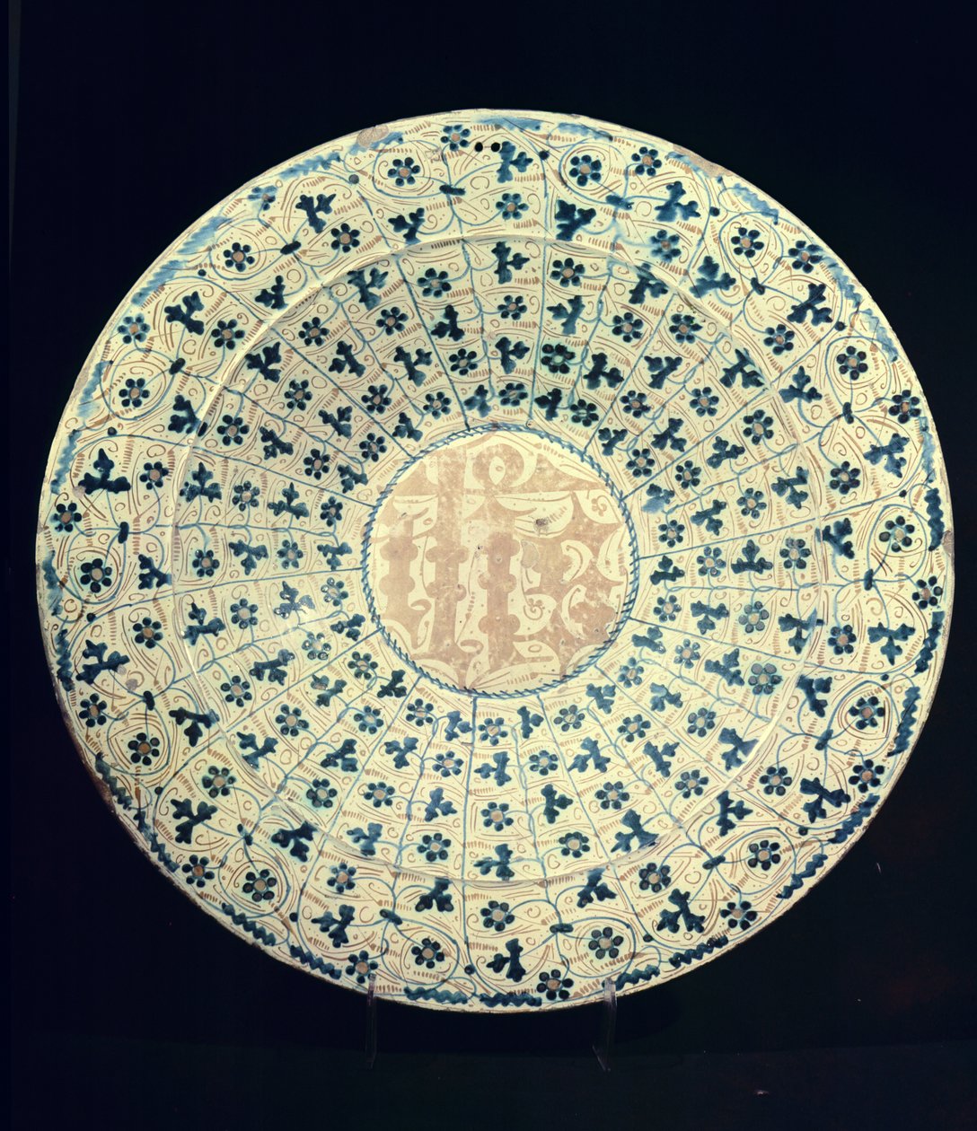Sarı ve mavi plaka, Mağribi (fayans) by Islamic School