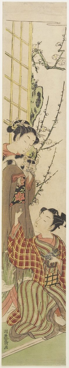 (Kedi ve Fare), c. 1780 by Isoda Koryusai