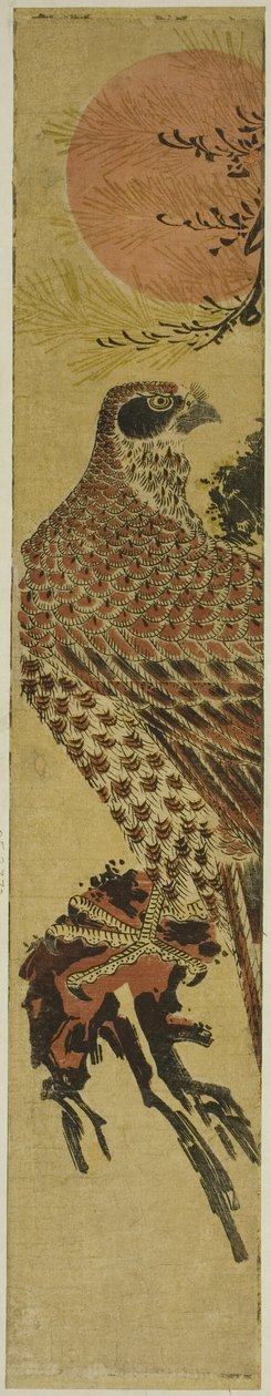 Gün doğumunda şahin by Isoda Koryusai