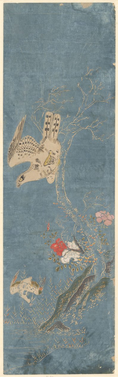 Bir ördek avlayan çakır kuşu by Isoda Kôryûsai (attributed to)