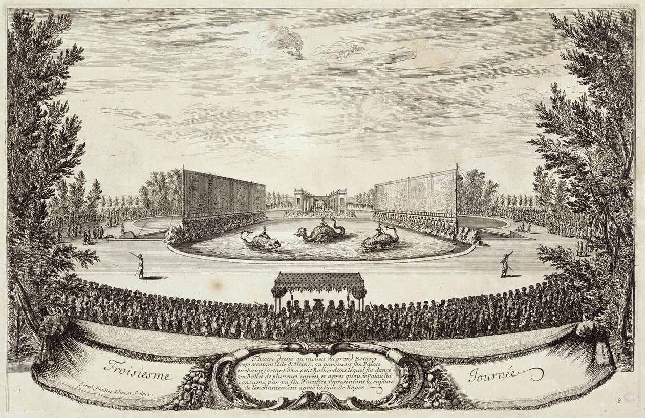 Stage on the Large Pond representing the Isle of Alcine, third day of 